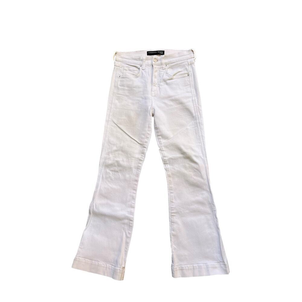 Veronica Beard Off-White Bootcut Jeans